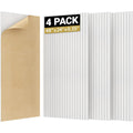 Acoustic Panels 4 Pack Large Soundproof Wall Panels Self Adhesive White TONOR