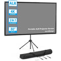 Portable Projector Screen 80 Inch 16:9 ALR High Contrast with Stand Outdoor