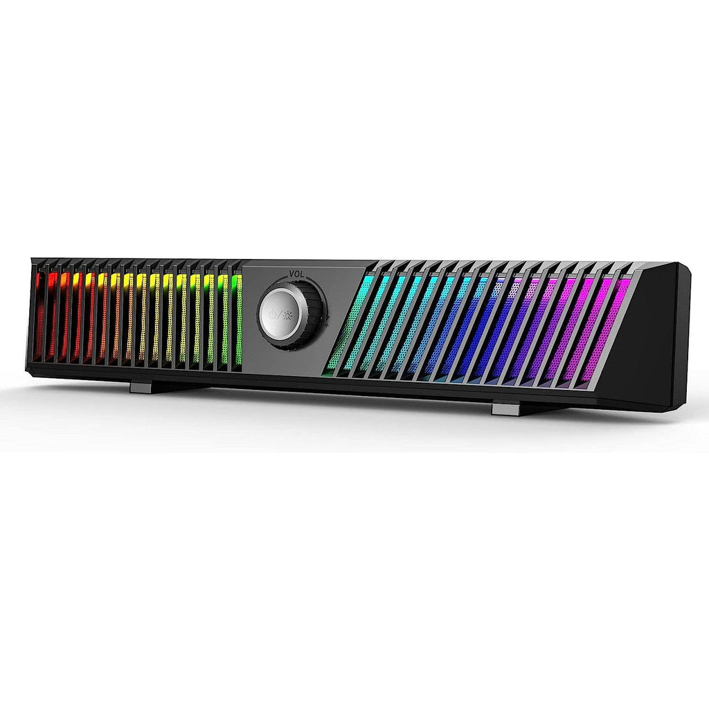 Bluetooth PC Speakers Stereo 25W RGB LED with Mic for Laptop Desktop Smalody