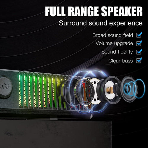 Bluetooth PC Speakers Stereo 25W RGB LED with Mic for Laptop Desktop Smalody